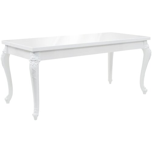 Furnova Jedilna miza 179x89x81 cm visok sijaj bele barve, (21946476) Slike