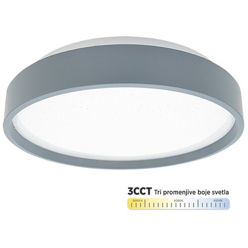 Mitea Lighting led plafonjera siva 15W 220~240V 3CCT 3000/4000/6500K fi260mm smd M205540-S Cene