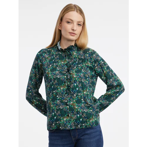 Orsay Dark Green Ladies Floral Blouse - Women