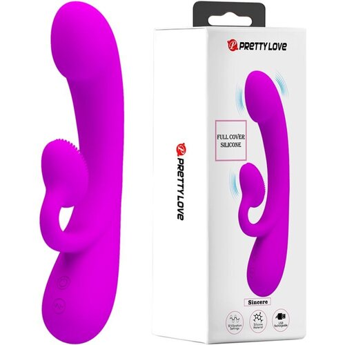 PRETTY LOVE FLIRTATION PRETTY LOVE - SINCERE SILICONE VIBRATOR AND STIMULATOR PURPLE Cene