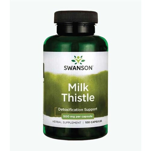 Swanson Milk Thistle, 500mg, 100 kapsula Slike