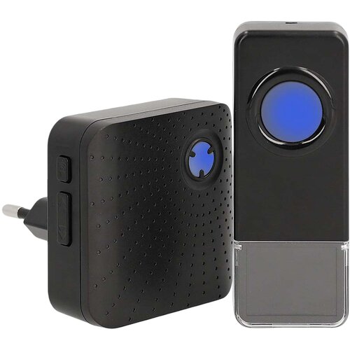 Nedis Komplet brezžičnega zvonca 110dB doseg 150m IP55 58 melodij, Črna, (5000277345) Cene