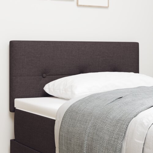  LED Okvir za Posteljo s Pomanjkljivostmi Temno Rjave Barve 90 cm Tkanina, (22051556) Cene