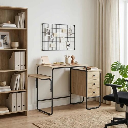  Stol s pohranom Hrast sonoma 120 x 50 x 75 cm - Hrast sonoma Slike