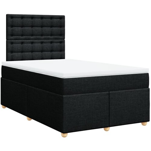 vidaXL Krevet box spring s madracem crni 120 x 190 cm od tkanine Cijene