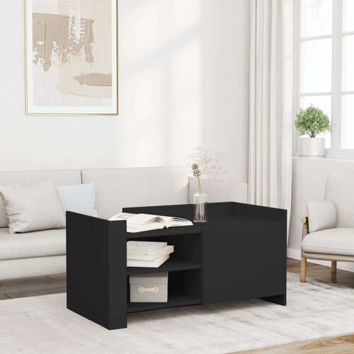  Stolić za kavu crni 100 x 50 x 50 cm od konstruiranog drva Cijene