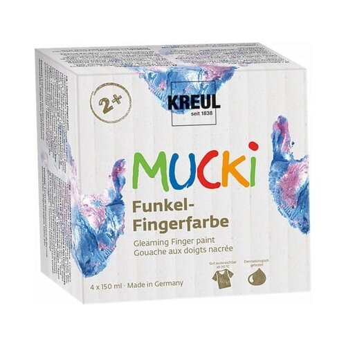 Kreul Mucki svetleče prstne barve 4-delni set Slike