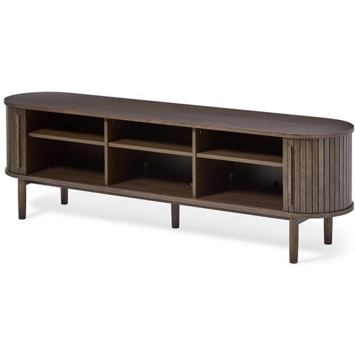 Unique Furniture Rjava TV omarica v hrastovem dekorju 180x56x40 cm Meta &amp;ndash; Slike