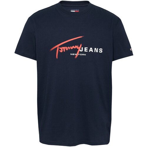 Tommy Jeans Majica mornarska / rdeča / bela Slike