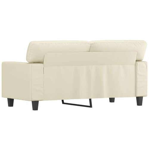  Dvosjed od tkanine krem 120 cm od umjetne kože Slike