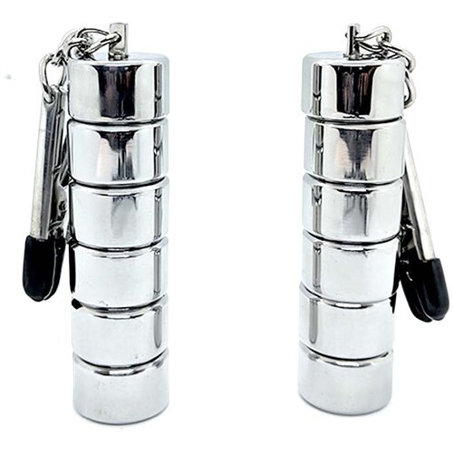 Black Label Nipple Clamps with 6 Stackable Magnetic Weights Slike