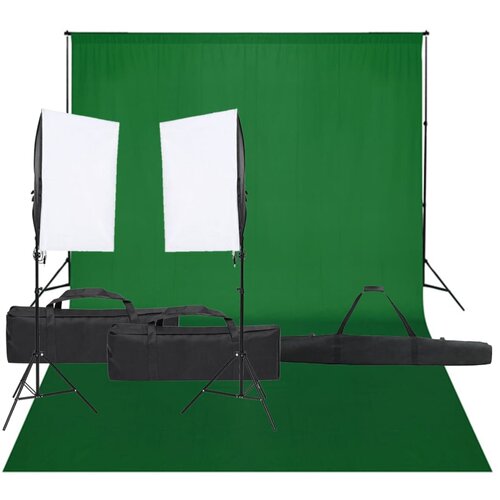 vidaXL komplet za foto studio z lučmi in ozadjem Cene