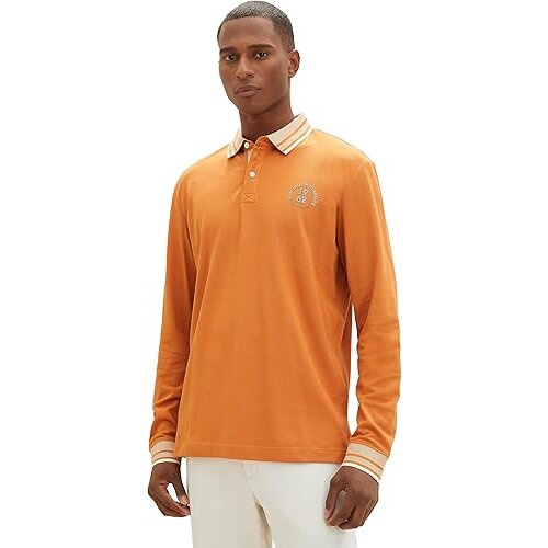 Tom Tailor 1039565 Muška polo majica, Dug rukav, Narandžasta Cene