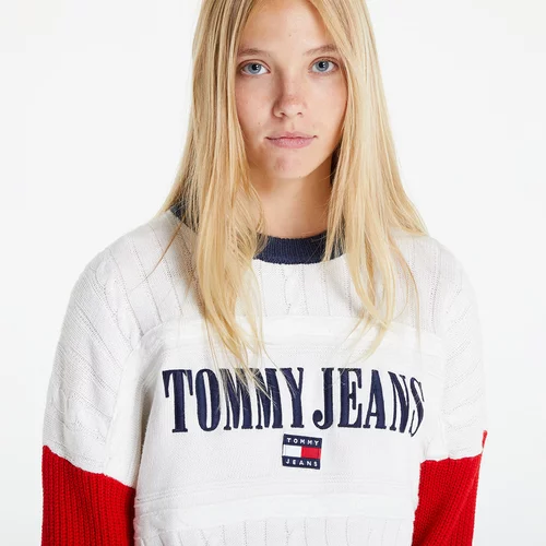 Tommy Hilfiger Tommy Jeans Tjw Rlxd Crop Archiv White/ Red