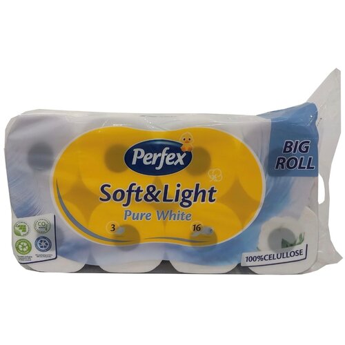 Perfex Toalet papir Soft&amp;amp;Light, Troslojni, 16 komada Slike