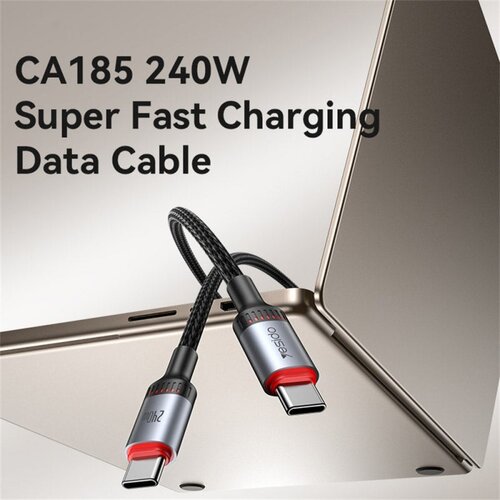  USB-C na USB-C kabel Yesido CA185 240 W 200 cm crni Slike