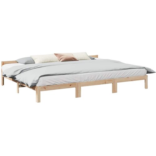 VidaXL Obiteljski okvir kreveta bez madraca 270x200 cm Puno drvo Bor Slike