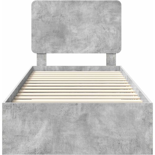  Krevetna konstrukcija s ladicama Betonski sivi 90 x 200 cm Siva 203 x 93 x 100 cm Slike