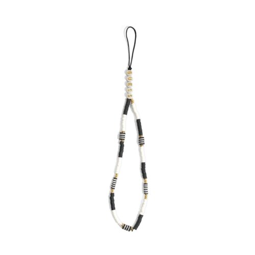 Guess GUSTBOHP zapestnica / obesek za telefon - Heishi Beads črno bel Slike