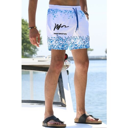 Madmext Swim Shorts - Blue - Graphic Cene