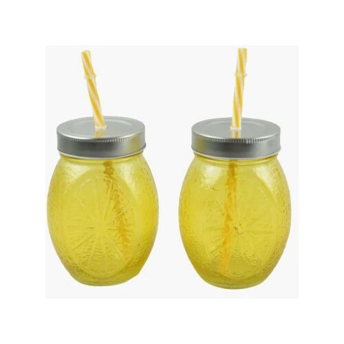  čaša sa slamčicom - dve u setu - žuta ( 24729 ) Cene