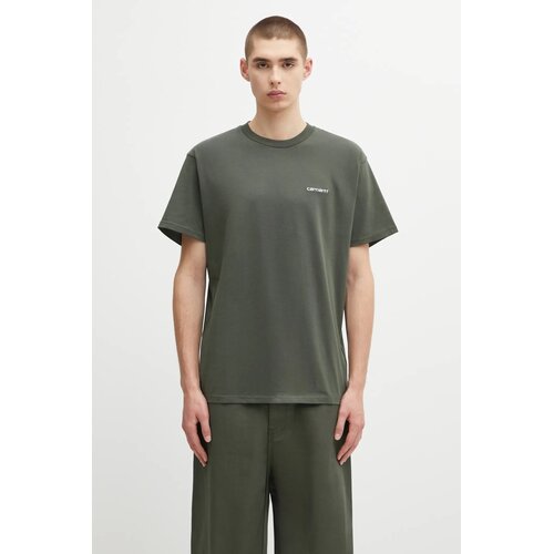 Carhartt WIP Script Embroidery T-shirt opuntia / white Cene