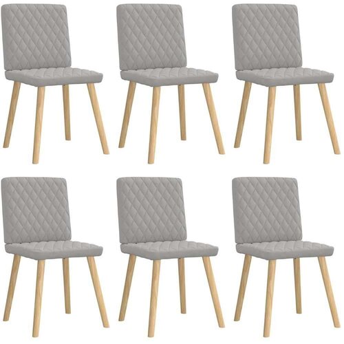  Jedilni stoli 6 kosov Cloud Grey Fabric, (21828389) Cene