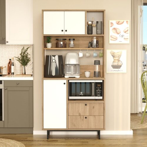 Hanah home RE4-SW oakwhite multi purpose cabinet Slike