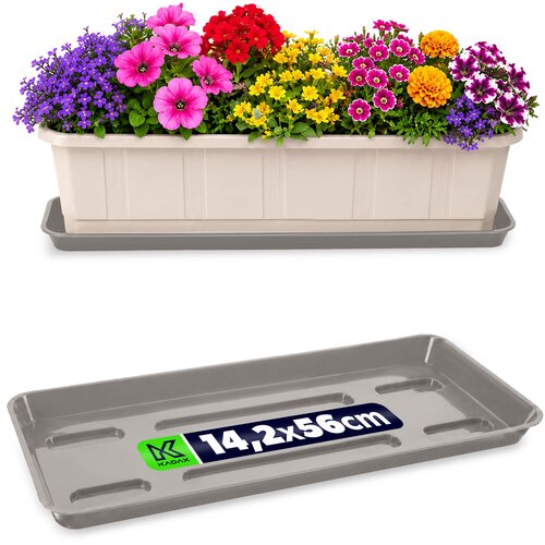 KADAX Stojalo za cvetlične lončke 60 cm, balkonsko korito, plastični pladenj, (5000346155) Slike