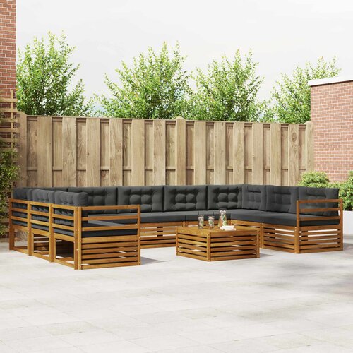  Set vanjskih sofa 10 kom. Prirodna i antracit 79 x 79 x 37 cm Cene