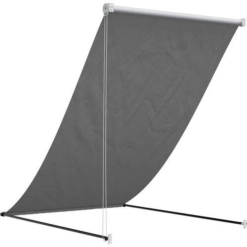 Tenda na uvlačenje antracit 100 x 150 cm od tkanine i čelika Slike