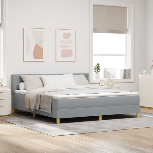  Krevet s opruga kutije Svijetlo siva 200 x 180 cm tkanina Cene