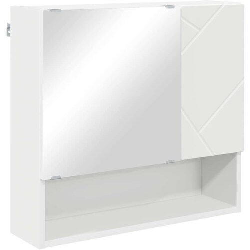VidaXL Ogledalo ormar Zidne Bijelo 59 x 17 x 55 cm Konstruirano drvo Slike