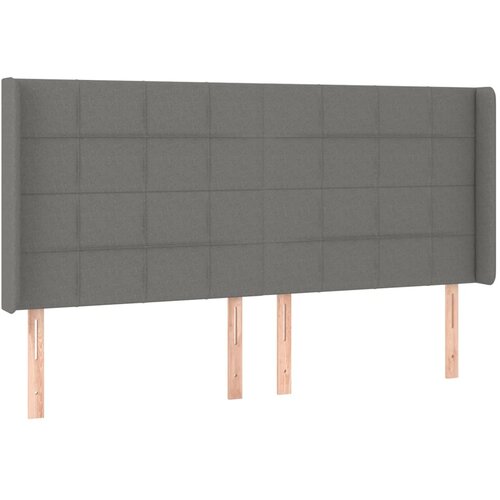 Maison Chic vzglavna omarica - nočna omarica - posteljna omarica z u&amp;scaron;esi temno sivo 183x16x118/128 cm blago, (21709472) Slike