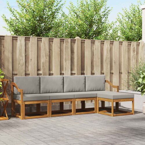  Set vanjskih sofa 5 kom. Prirodna i svijetlo siva Smeđa 245 x 122,5 x 73 cm Cene