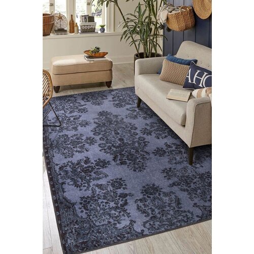Conceptum Hypnose tepih Folk Chenille 37, 75x150cm, Tamnoplavi Cene