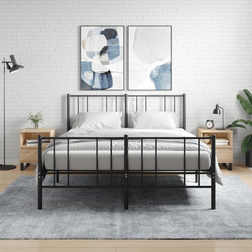 VidaXL Nočna omarica 2 kosa sonoma hrast 40x35x50 cm inženirski les Slike