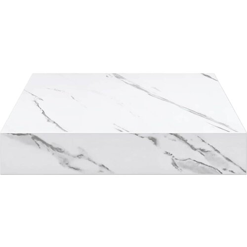  Polica na zidu Zidne 2 pcs Bijeli mramor 23 x 23,5 x 4 cm Slike