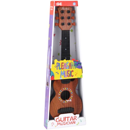  Klasična drvena dječja gitara sa trzalicom - smeđa Slike