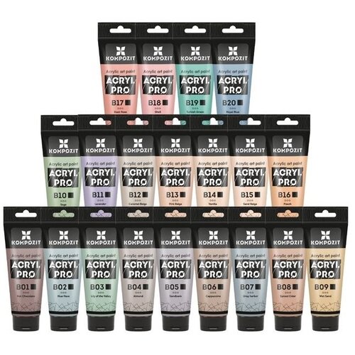  ACRYL PRO kompozitni set pastelnih akrilnih boja Slike