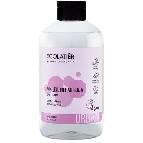 ECOLATIER Urban – Micelarna voda sa skidanje šminke MATCHA & BAMBUS 600ml