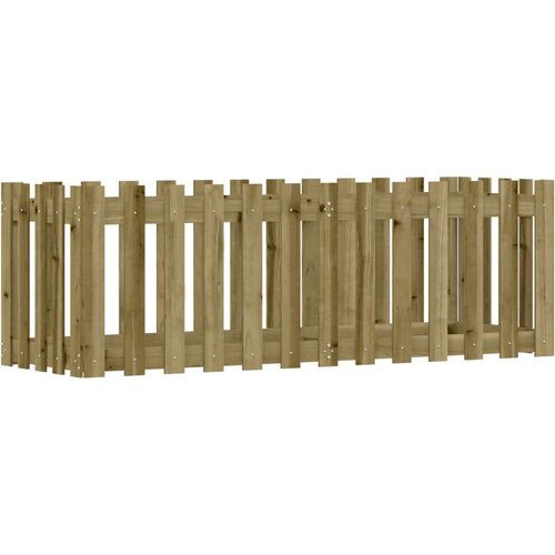 vidaXL Vrtna visoka greda z ograjico 150x50x50cm impregnirana borovina Cene
