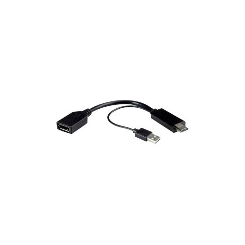 Roline 12.03.3147 DisplayPort / HDMI adapter [1x ženski konektor DisplayPort - 2x muški konektor DisplayPort, muški konektor HDMI] crna 0.15 m Cijene