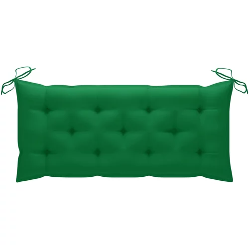 Jastuk za vrtnu klupu zeleni 120 x 50 x 7 cm od tkanine