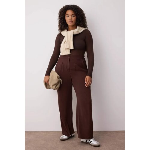 Trendyol Ženske pantalone Tbbss22Pl0448, Smeđe Cene