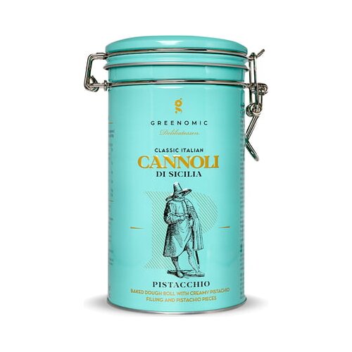 Greenomic Cannoli di Sicilia - v kovinski škatli - Pistacchio Cene