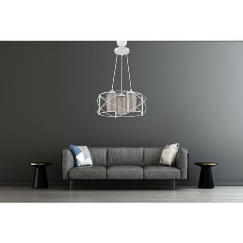 Opviq Dratkruh Glass - White, Grey WhiteGrey Chandelier Slike