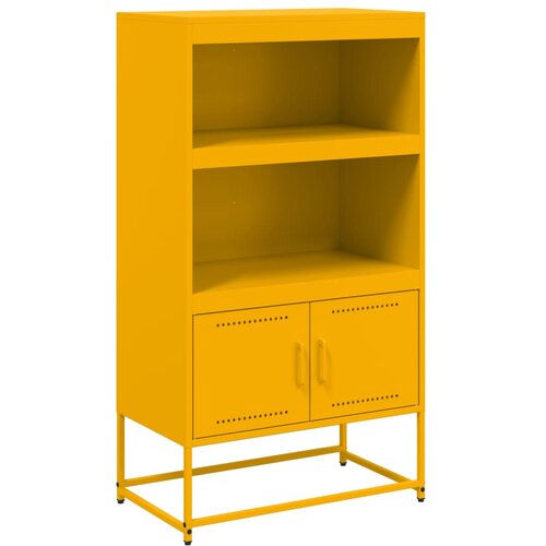 Maison Chic Visoka omara - Komoda - Predalnik gorčično rumena 68,5x38,5x123,5 cm jeklo, (21721432) Slike