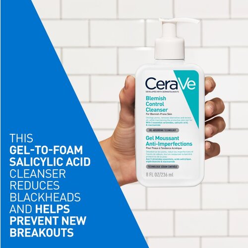 CeraVe Blemish Control čistilni gel proti nepravilnostim na aknasti koži 473 ml Slike