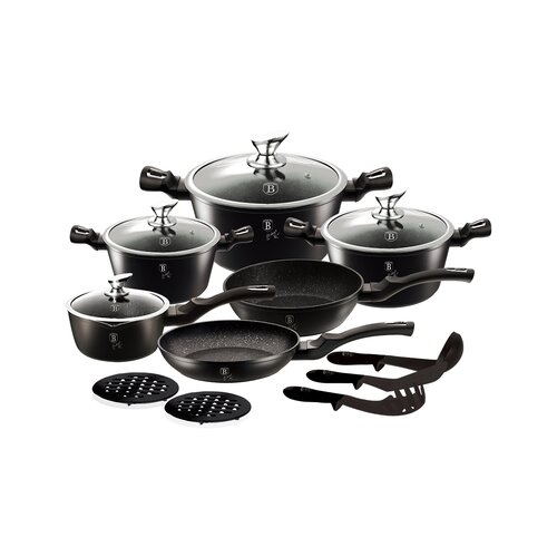 Berlinger Haus BH/1474N set jedilne posode color changing line, 15 kosov, črna Cene